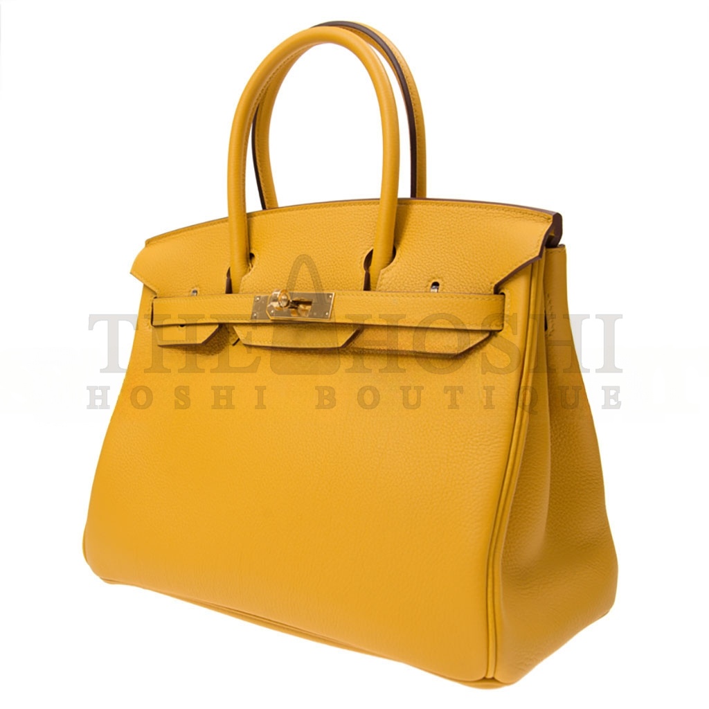H**me5 BIRKIN 35 TOGO LEATHER CALFSKIN AMBER GOLD BUCKLE BAG BK309DTGGP (35*28*18cm) Master Quality